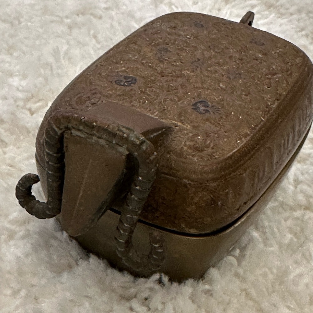 Brass Trinket Box Vintage Ram